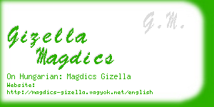 gizella magdics business card